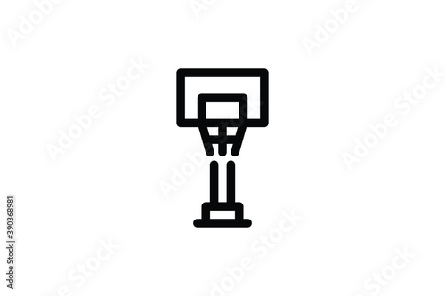 Playground Outline Icon - Basketball