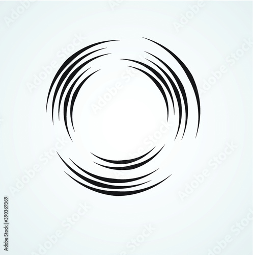 Radial speed Lines in Circle Form for comic books . Explosion background . Vector Illustration .Technology round Logo . Circular Design element . Abstract Geometric shape . Sunburst .