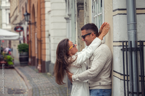 young couple sharing a romantic moment © abelena