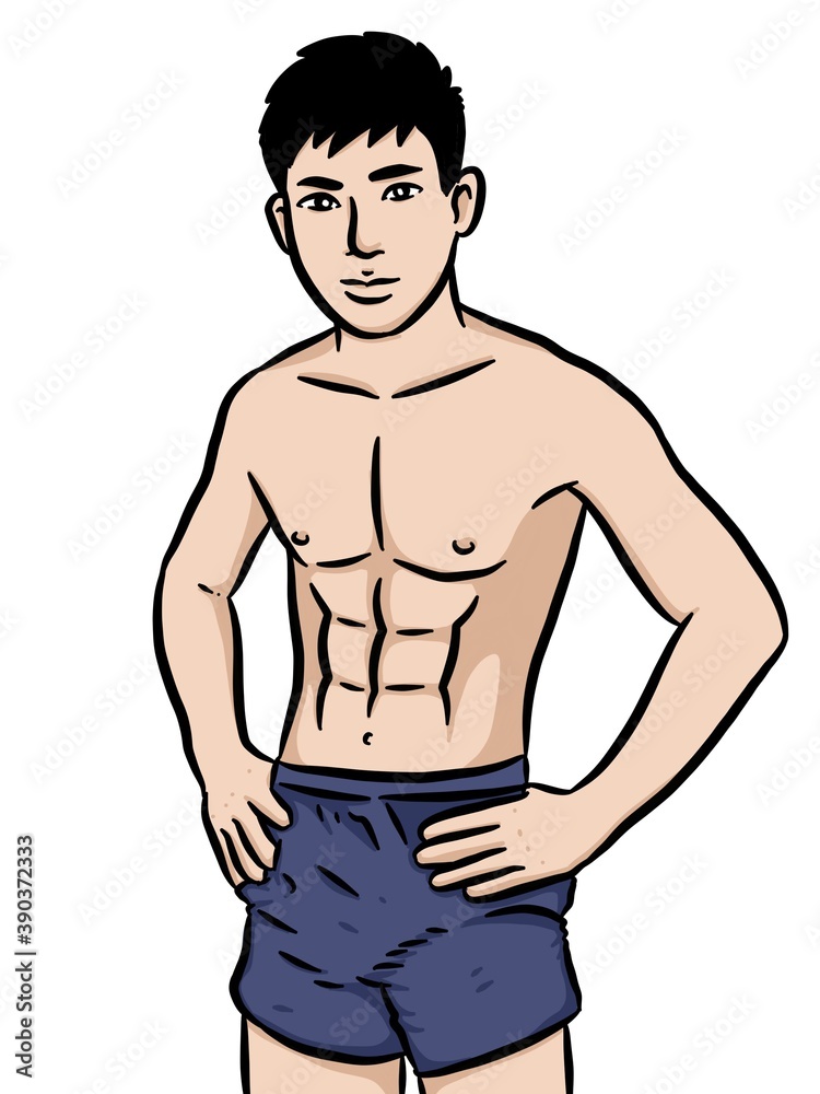 cartoon cute man on white background cartoon cute man on white background