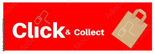 Click and Collect and home delivery internet shopping concept to beat lockdown 2.0