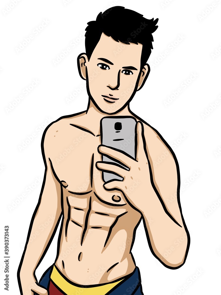 cartoon cute man on white background cartoon cute man on white background