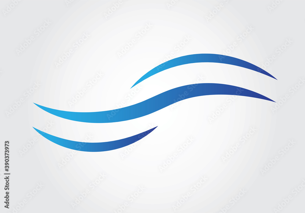 Water wave icon isolated on gray background. Flat water wave icon for water logo design and icon template. Water wave vector Water wave icon isolated on gray background. Flat water wave icon for water logo design and icon template. Water wave vector