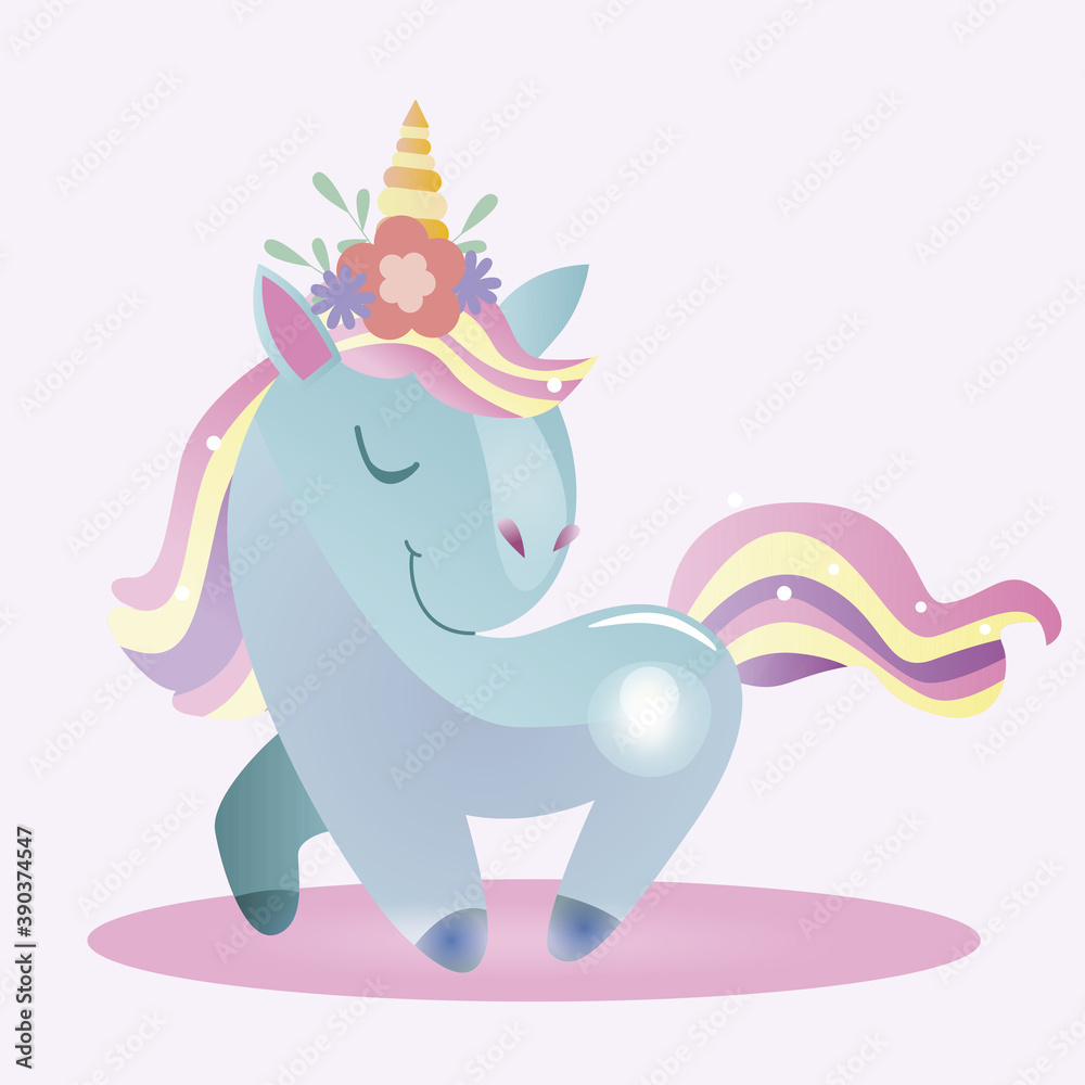 Magic unicorns illustration
