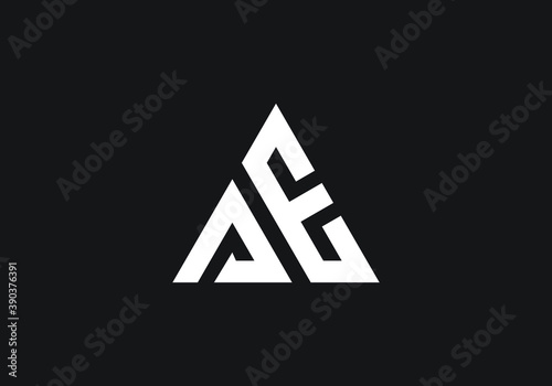 Letter AE Logo Design Vector Template. photo
