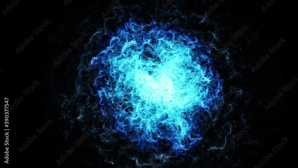 Abstract blue particle portal background, seamless loop, Alpha Channel