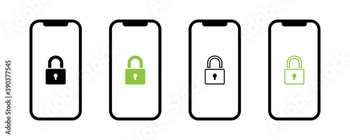 Smartphone mit Schloss Symbolen - Datenschutz / Sicherheit / Zugang