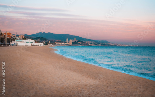 sunset on the beach