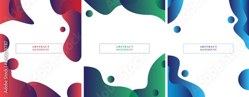 Colorful geometric background set. Smooth composition, for business presentations, flyers, posters, wallpapers. Vector eps 10
