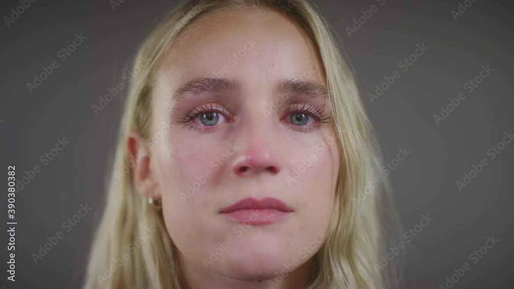 Emotional Caucasian Young Blonde Woman Portrait Emotional Caucasian Young Blonde Woman Portrait