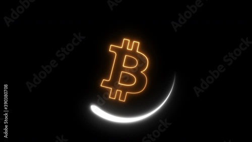 Wallpaper Mural Bitcoin animation logo on the space background. Digital currency - Cryptocurrency 4K, UHD,Animation						 Torontodigital.ca