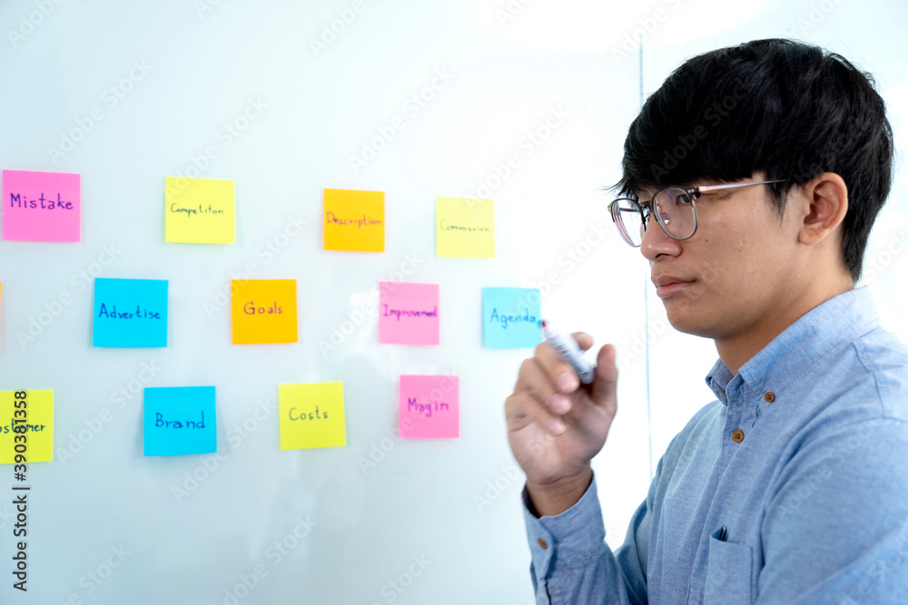 young businessman watching the pose note young businessman watching the pose note