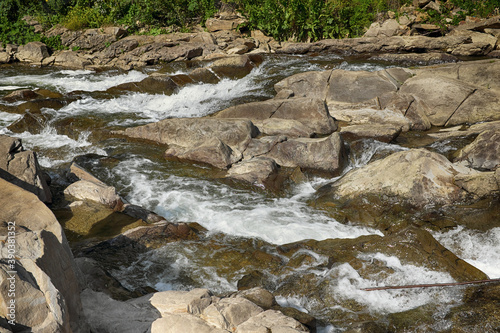 Rocky river mountains. Mountain landscape. 