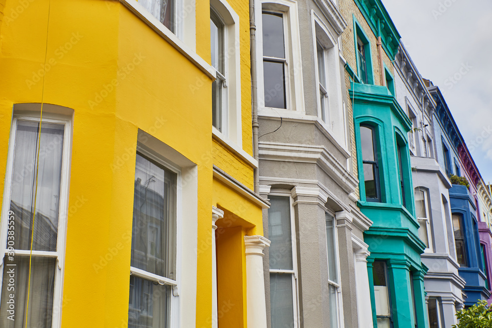 Naklejka premium photography of colored houses
