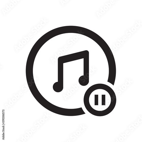 music stop icon - song pause icon	