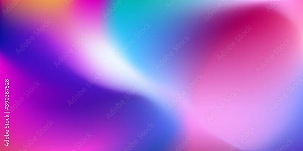 Abstract Colorful gradient blue teal pink purple background. Soft Blurred backdrop. Vector illustration for your graphic design, banner, poster, wallpapers, theme or website