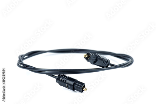 Spdif digital optical audio coaxial cable isolated on a white background