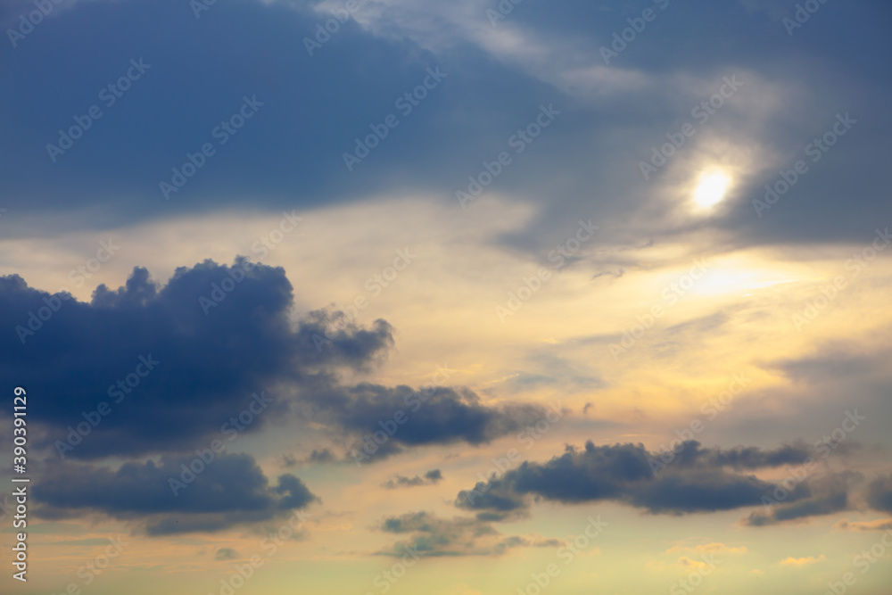 Fototapeta premium Clouds with soft glowing sun light