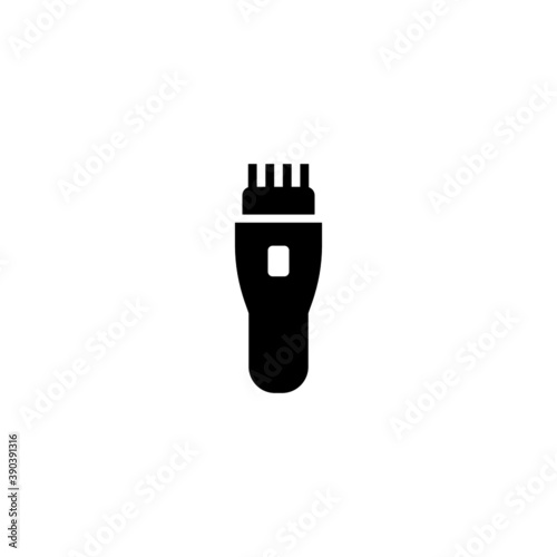 Electric Clipper Icon in black flat glyph, filled style isolated on white background