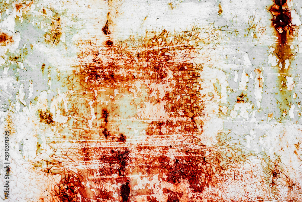 Fototapeta premium Metal texture with scratches and cracks which can be used as a background