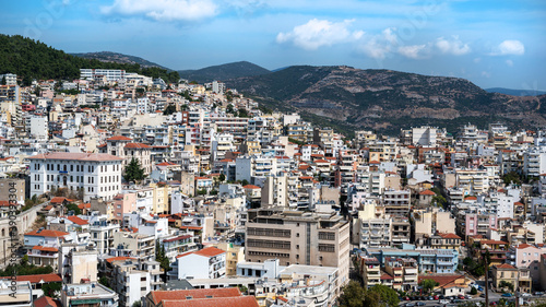 Levels of multiple buildings in Kavala, Greece © frimufilms