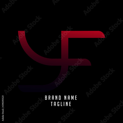 YF initials logo, name initials logo, company initials logo, person initials logo