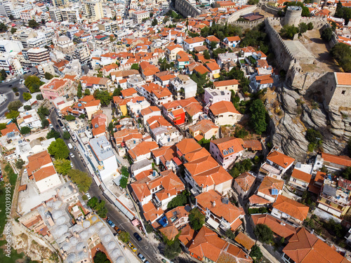 View of Kavala from the drone, Greece