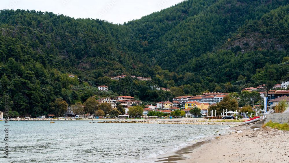 Aegean sea coast on Thassos, Greece Aegean sea coast on Thassos, Greece