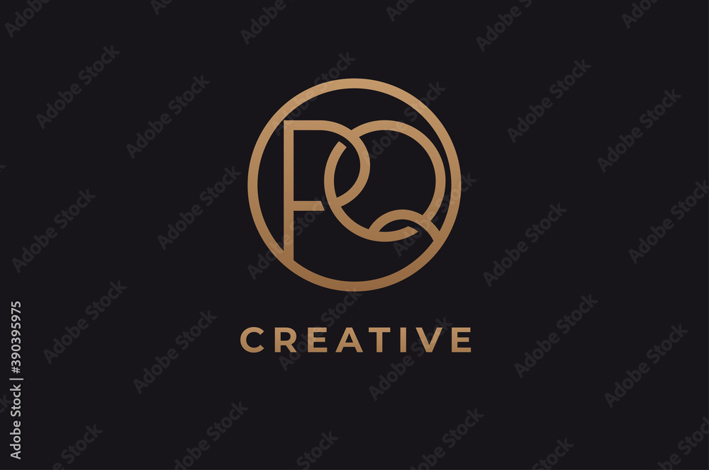 Abstract initial letter P and Q logo,usable for branding and business logos, Flat Logo Design Template, vector illustration Abstract initial letter P and Q logo,usable for branding and business logos, Flat Logo Design Template, vector illustration