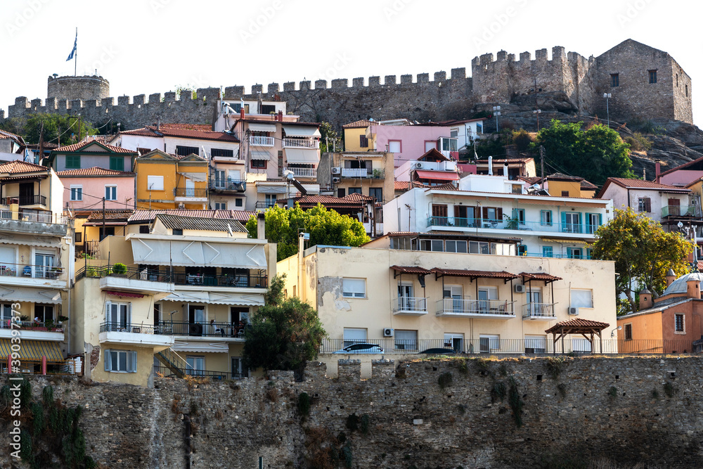 View of the Kavala Fort in Greece