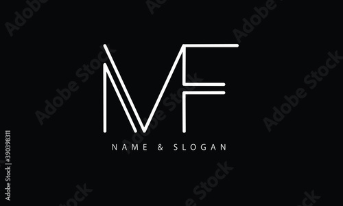MF, FM, M, F abstract letters logo monogram