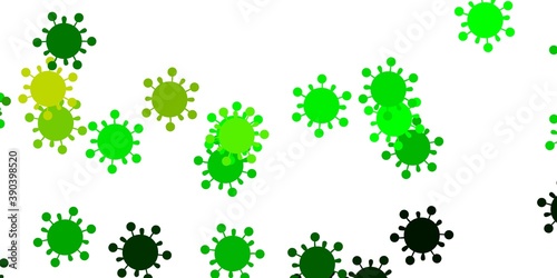 Light green, yellow vector texture with disease symbols.