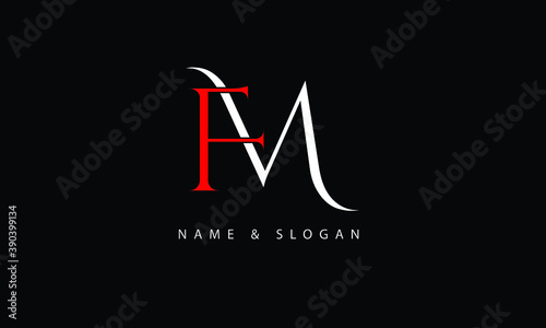 MF, FM, M, F abstract letters logo monogram