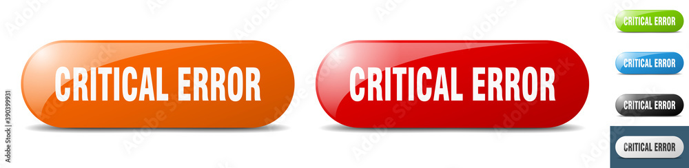 critical error button. key. sign. push button set critical error button. key. sign. push button set