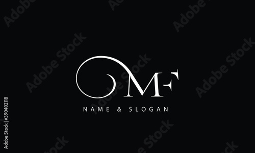 MF, FM, M, F abstract letters logo monogram photo