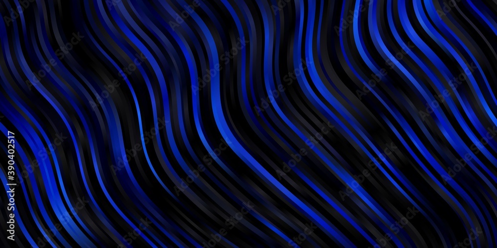 Dark BLUE vector template with curves. Dark BLUE vector template with curves.