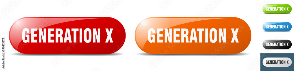generation x button. key. sign. push button set
