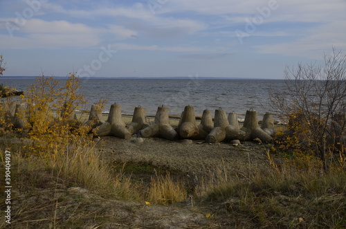 cobblestones on the shore