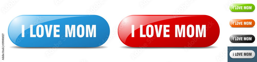 i love mom button. key. sign. push button set i love mom button. key. sign. push button set