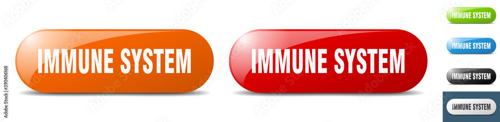 immune system button. key. sign. push button set immune system button. key. sign. push button set