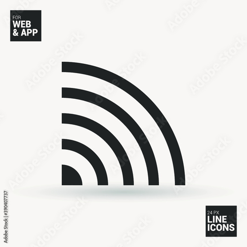 Web minimal vector icon. Network flat line icon for websites and mobile minimalistic flat design.