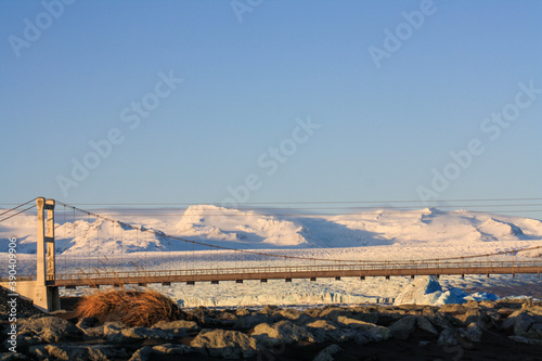 Diamond Beach in Island, Iceland. Blaues Eis