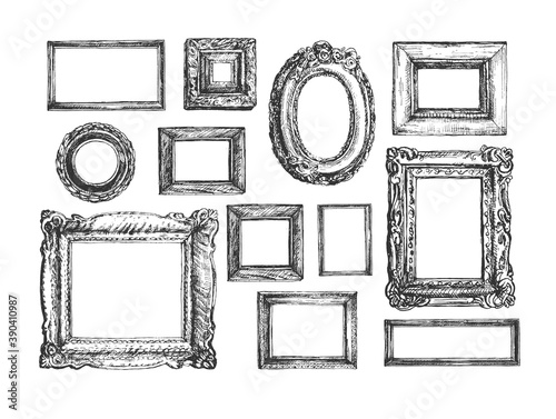 Retro picture border and photo frame