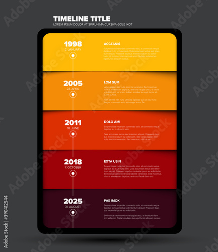 Vector multipurpose Infographic timeline template