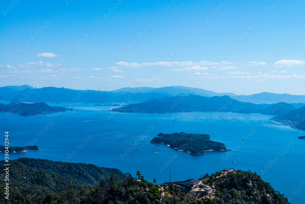 弥山望台からの瀬戸内海の眺望 弥山望台からの瀬戸内海の眺望
