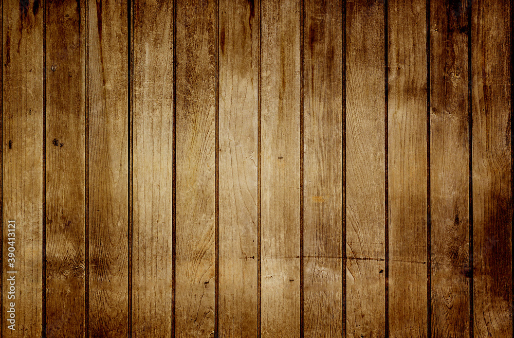 Naklejka premium Old brown wood texture background