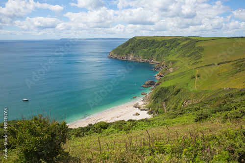 Lantic Bay Cornish coastline Cornwall England beaurtiful Cornish countryside