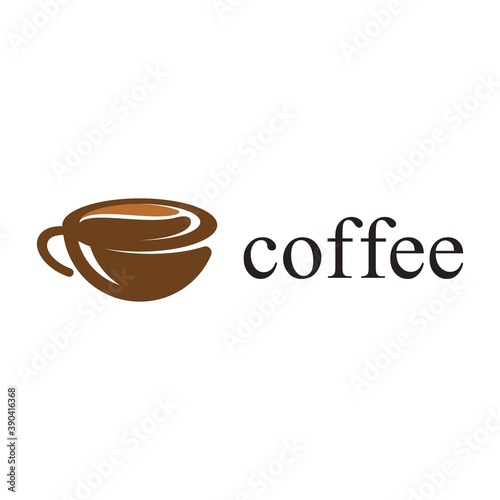 Cup and coffee bean combination. This logo is for a Coffee company or coffee shop. Images can be used to design business cards, envelopes, letterhead, Facebook, Yotube, etc.