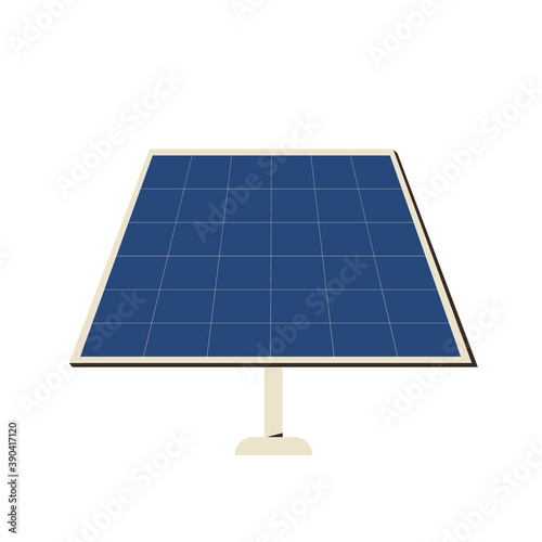 Solar panel. Modul for house isolated on white background. Renewable alternative electricity. Sustainable development. Vector flat illustration.