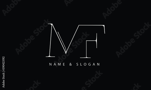 MF, FM, M, F abstract letters logo monogram